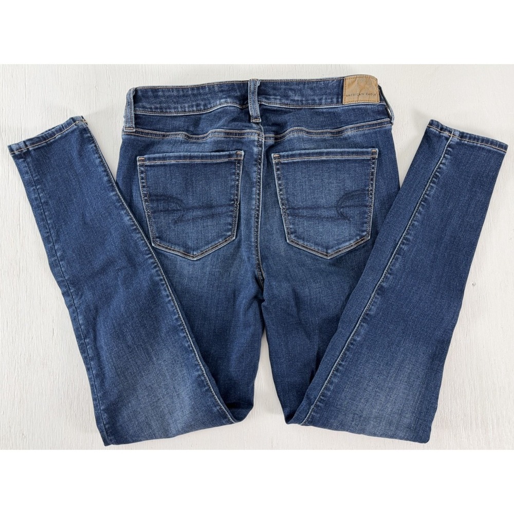 American Eagle Jeggings Stretch Jeans Dark Wash Women 4 Short